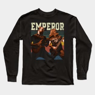 Prometheus Unbound Threads Emperors Band-Inspired Tees, Set Your Wardrobe Ablaze with Black Metal Fire Long Sleeve T-Shirt